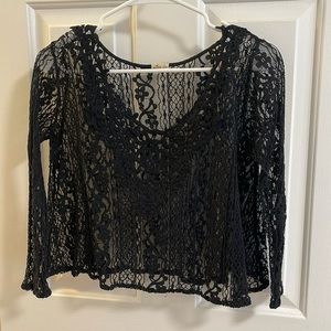 Long sleeve lace blouse